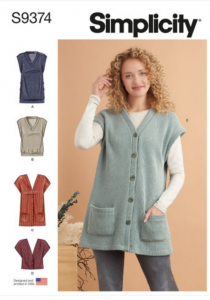 Simplicity 9374 Sweater Vest Pattern Cover