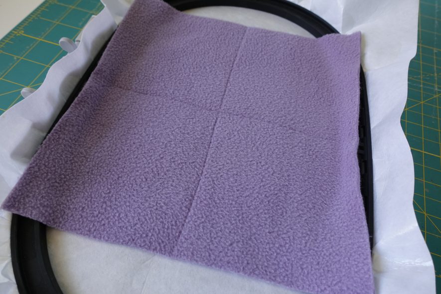 Sew Your Own Snuffle Mat DIY center your fabric in the hoop WeAllSew