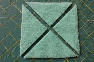 sew your own snuffle mat cut quarter square triangles