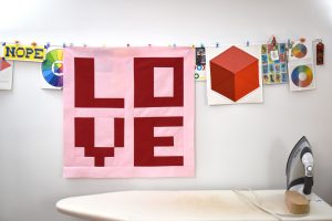 Modern Love Mini Quilt by Erika Mulvenna