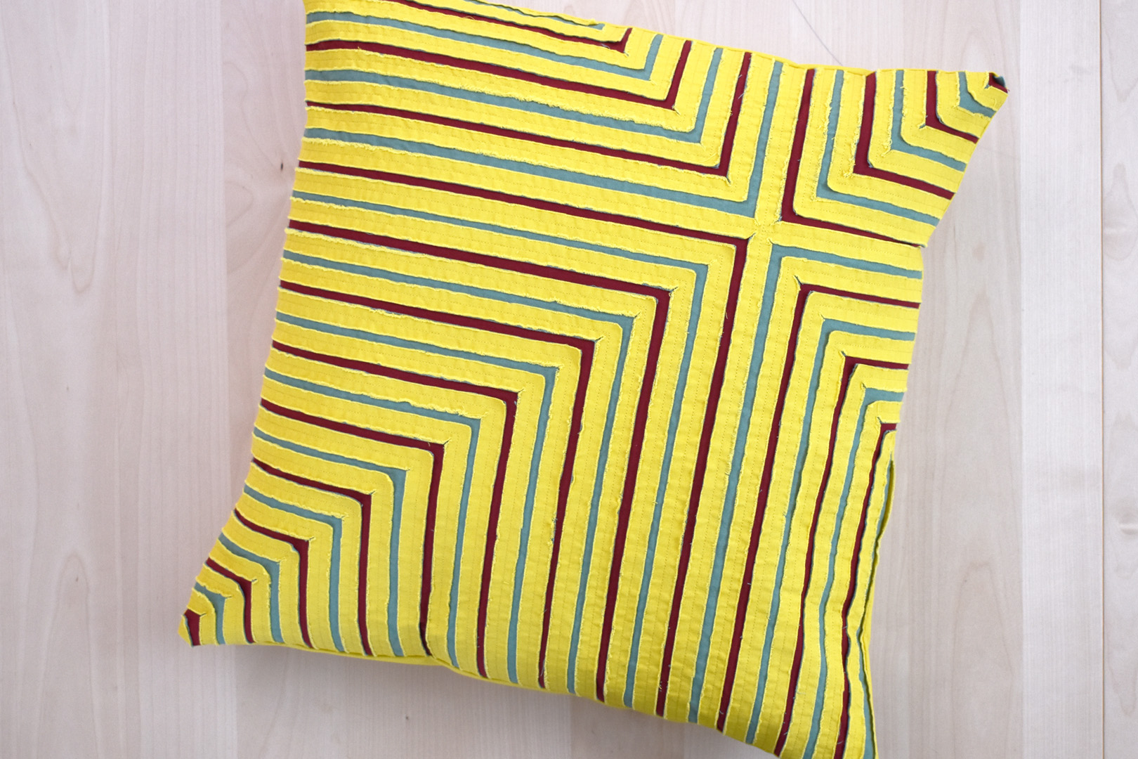 DIY Textured Throw Pillow by Erika Mulvenna