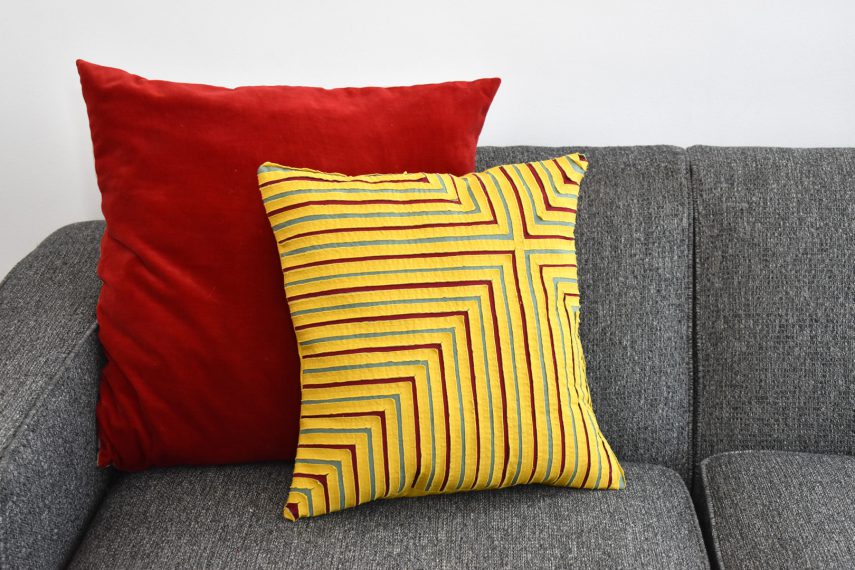 DIY Textured Throw Pillow by Erika Mulvenna