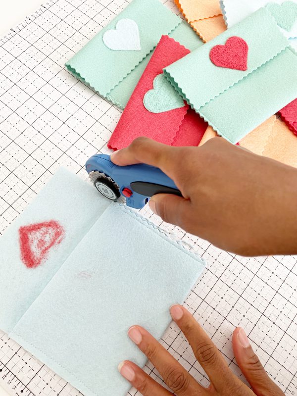 How to Make Felted Envelopes wit the PunchWork Tool: Trim the Ends