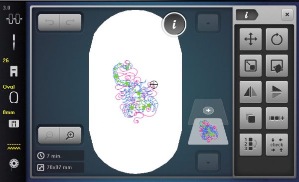 loading the embroider design into the machine