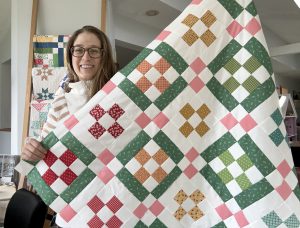 Jessica Dayon and Nona Quilt Top for the Nona Quilt Along BERNINA WeAllSew blog