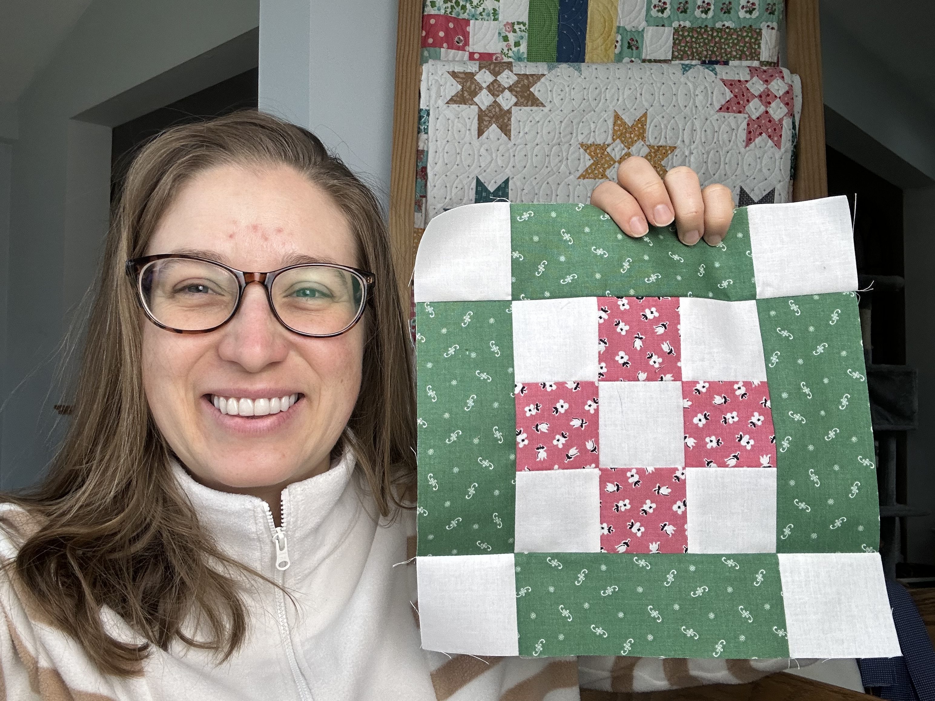Jessica Dayon and Block A for the Nona Quilt Along BERNINA WeAllSew blog