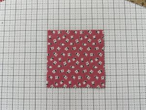 A 5" square centered on the cutting mat grid