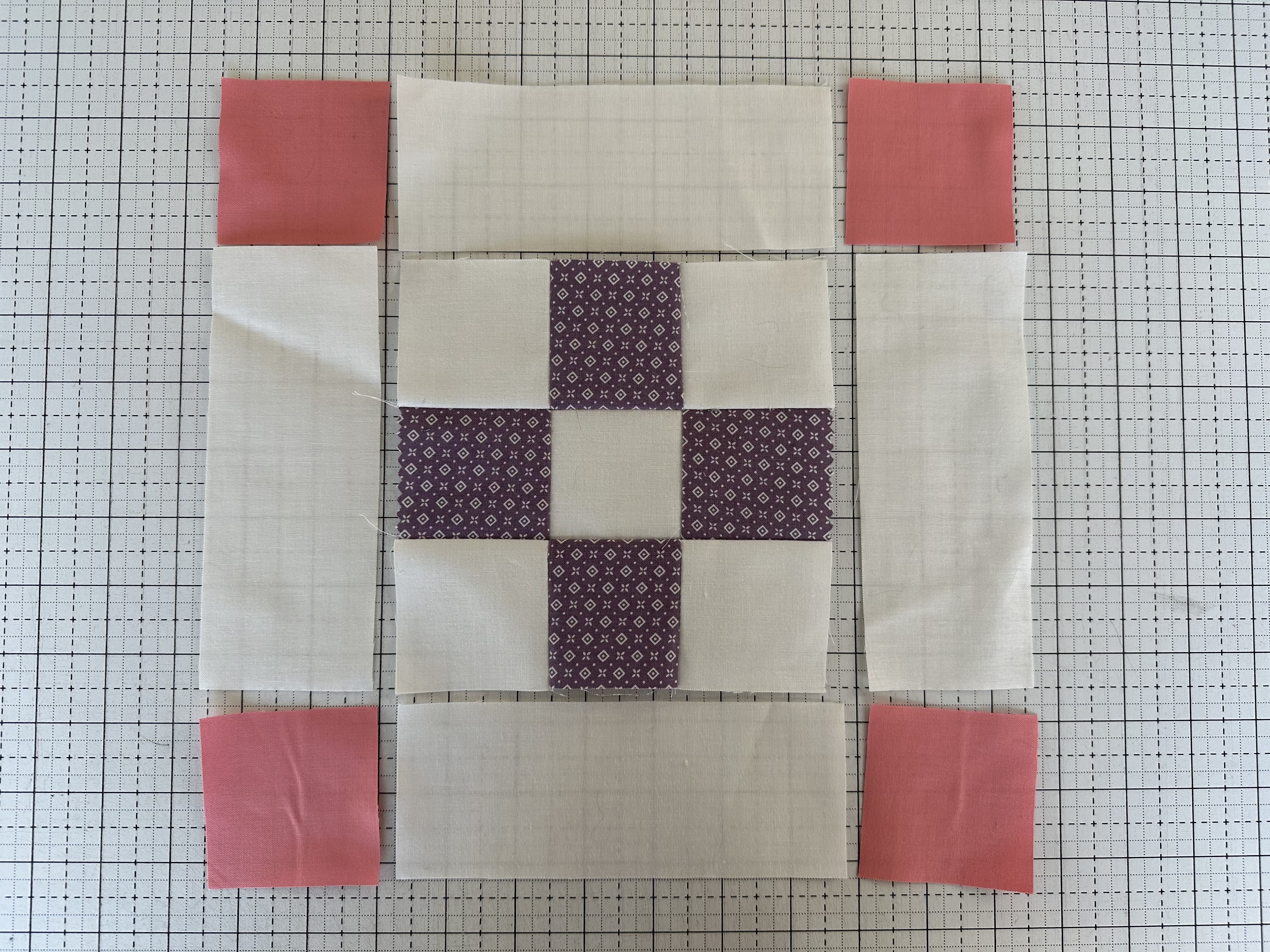 The Layout of a Block B for the Nona Quilt Along BERNINA WeAllSew blog