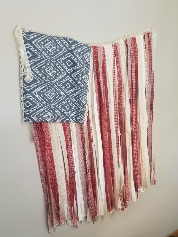 Hanging Scrap Fabric Flag