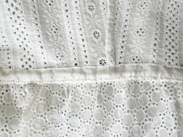 WHITE EYELET DRESS SEAM FINISHING - WeAllSew