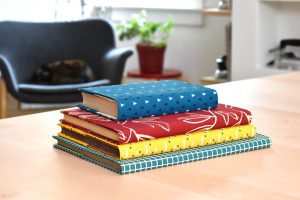 DIY Fabric Book Covers by Erika Mulvenna