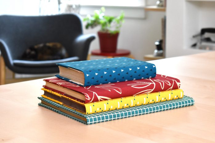 How To Make A Simple Fabric Book Cover WeAllSew   DIY Book Dust Covers By Erika Mulvenna 38 698x465 