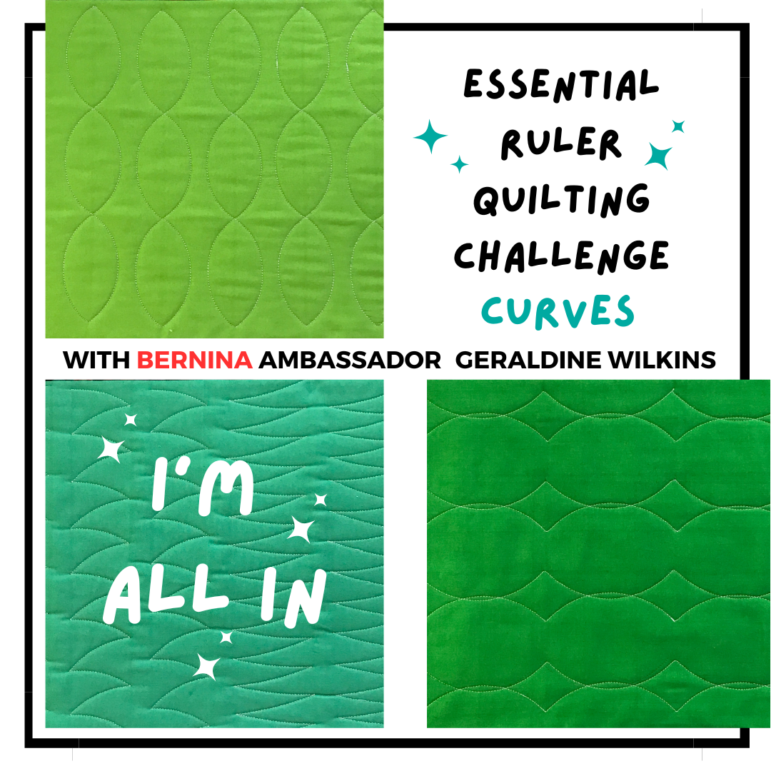 Essential Ruler Quilting Challenge "I'm All In" badge