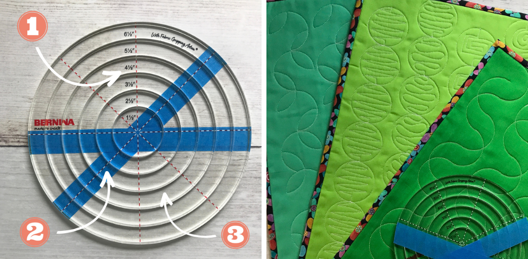 Concentric Circle Ruler and ruler quilting designs