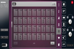 expanded selection box BERNINA 790 display we all sew blog