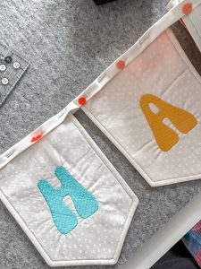 BERNINA WeAllSew Celebration Banner Tutorial Pin Binding 2
