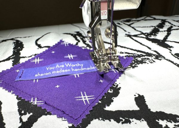 Stitch label with 97D foot