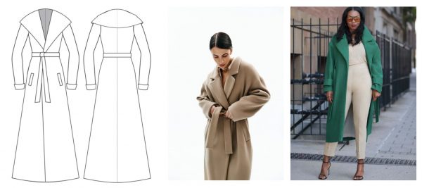Three Trench Coat Style Sewing Patterns