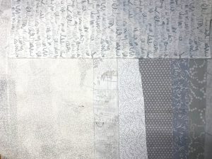 White and gray color way selected for low volume background.