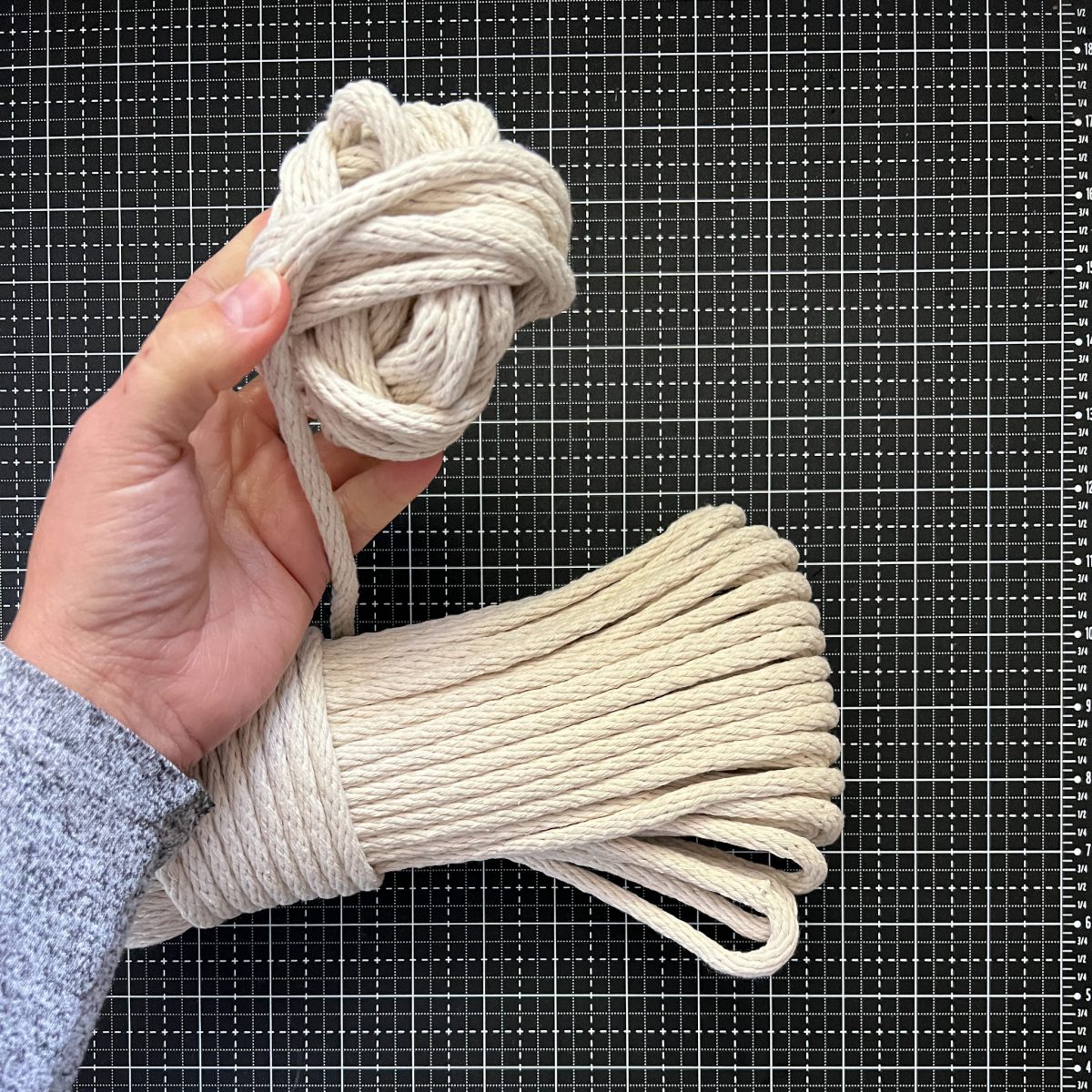 3-Ply White Cotton Rope, 3/4