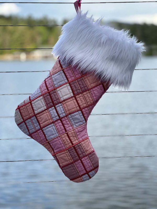 Creating a Christmas Stocking with Couching & Faux Fur Trim - WeAllSew