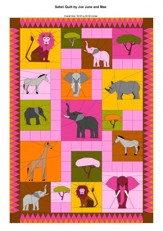 Safari Quilt pattern overview