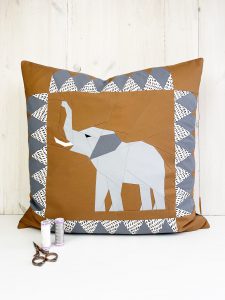 elephant pillowcase with diamond border