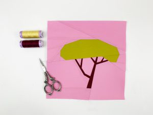 acacia tree quilt block pattern