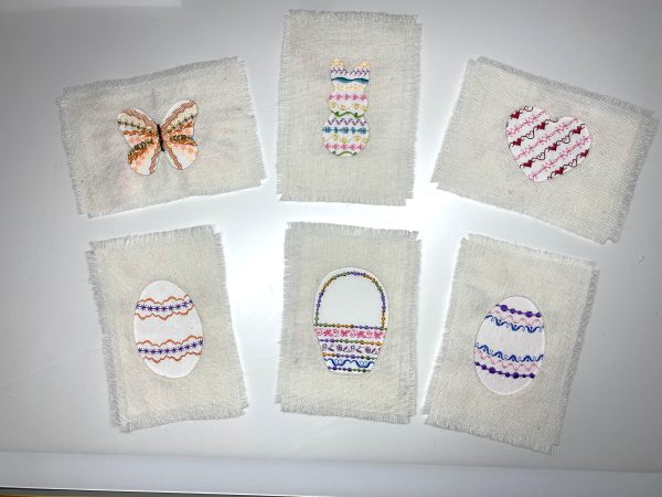 Easter cards, Holiday Cards, Decorative Stitching,