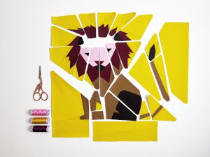 lion quilt block pattern