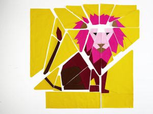 lion quilt block pattern