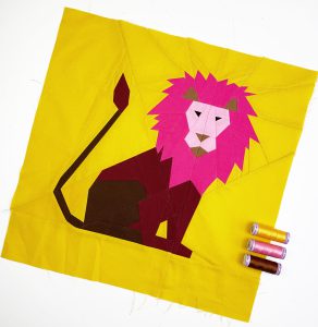 lion quilt block pattern