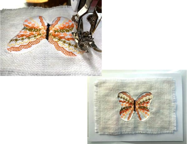 edge stitching, final easter card, top stitching, butterfly card