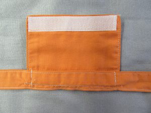 finish adding handle to casserole carrier strap
