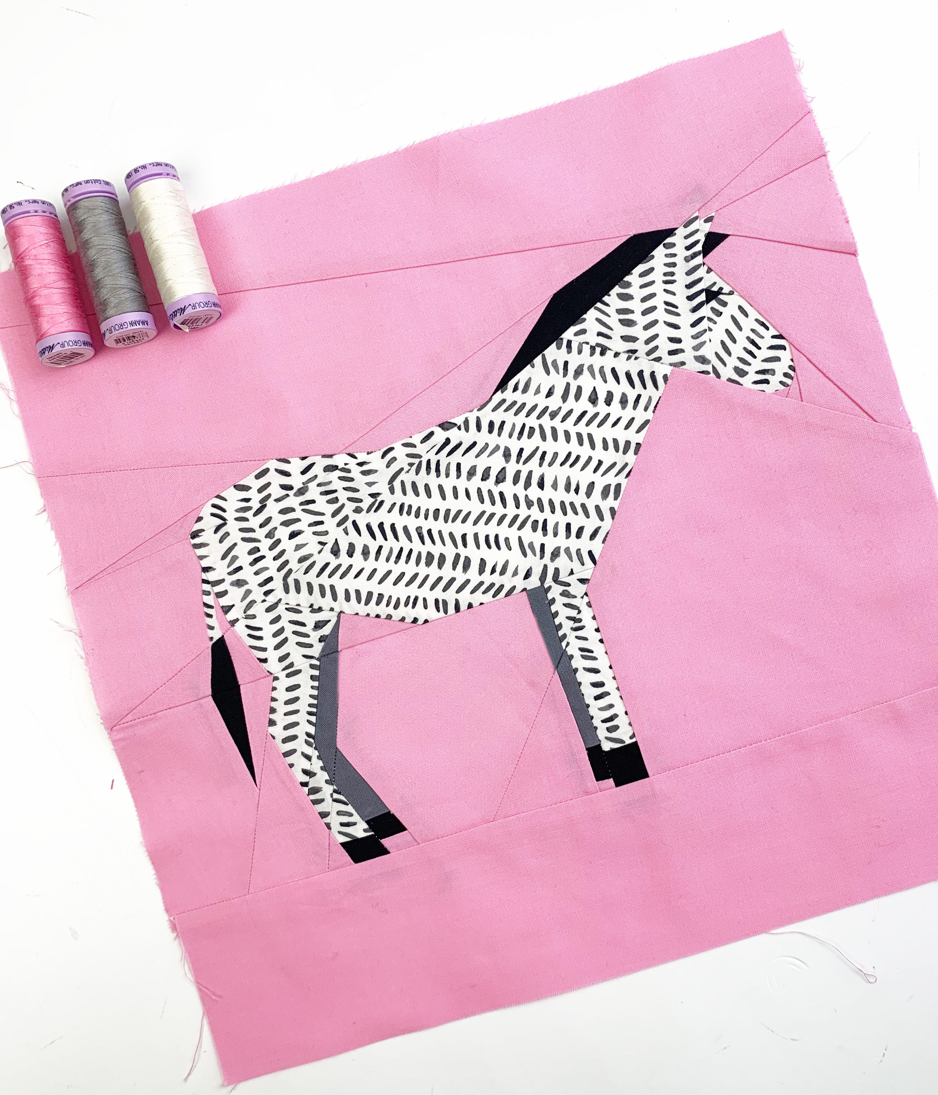 zebra quilt block pattern
