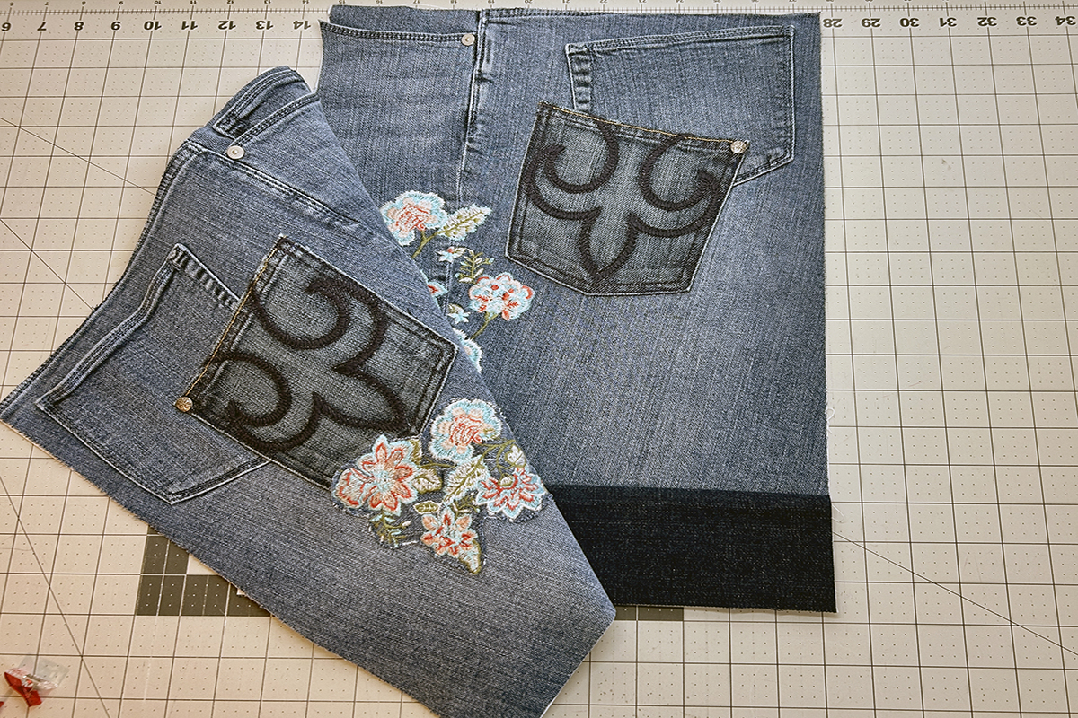 Upcycle_Jeans_to_Bag_21_sewing_on_second_piece_BERNINA_WeAllSew_Blog_1200x800px