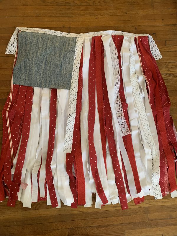American scrap fabric flag