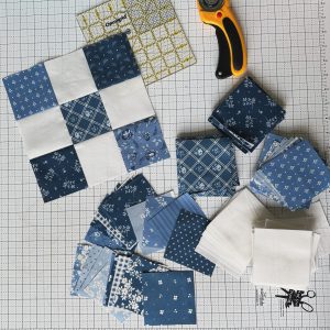 Pieces of the Aurora quilt by Jessica Dayon