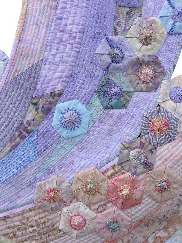 Potholder Quilts- Petals in the Wind detail