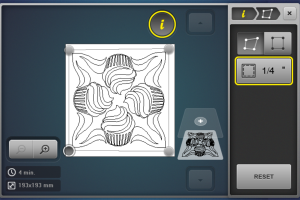 display screen of the morphing function on the B 790 PRO