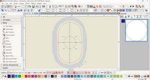 display screen of the BERNINA V9 DesignerPlus software, with circle resized.