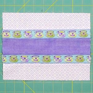 Finished overhead view after adding border fabrics.