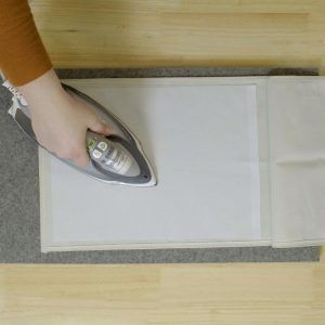 Pressing flag with low heat setting iron
