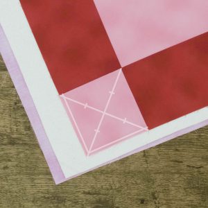 Up-close view of marked cornerstone of BERNINA Multi Curve guide