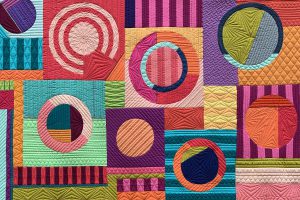 Piecing Full Circles-Stripe Club detail