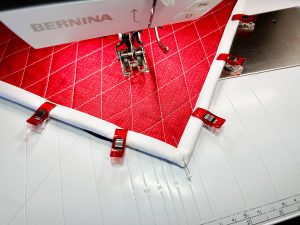 mitered corner pinned