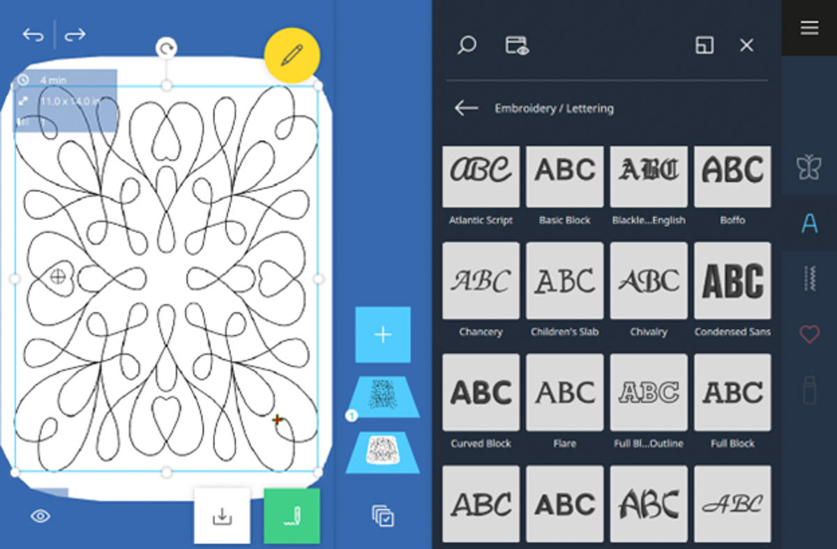 Simulator with letter fonts