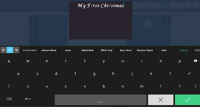 simulator with My First Christmas on QWERTY keyboard