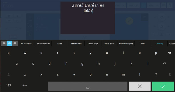 simulator with Sarah Catherine 2004 in QWERTY keyboard