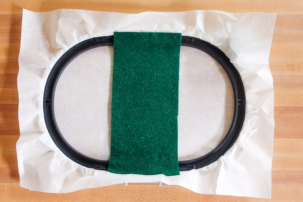 green felt hooped on a Midi Hoop